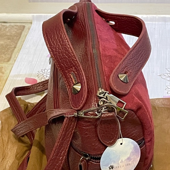 ELLA & ELLY NWT Red Burgundy Bag - Picture 7 of 9